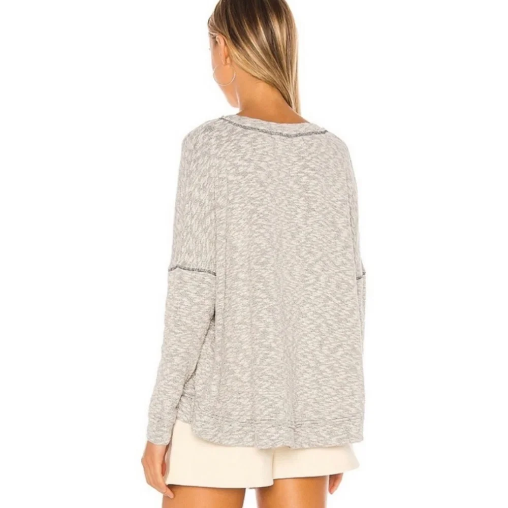 Free People Beach Sleep to Dream Top Womens XS Heather Gray Comfy Beach Vacation - Picture 6 of 10